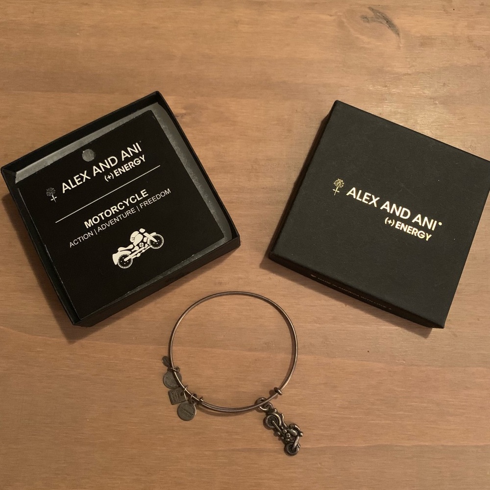 Alex and Ani Silver Motorcyle Bracelet